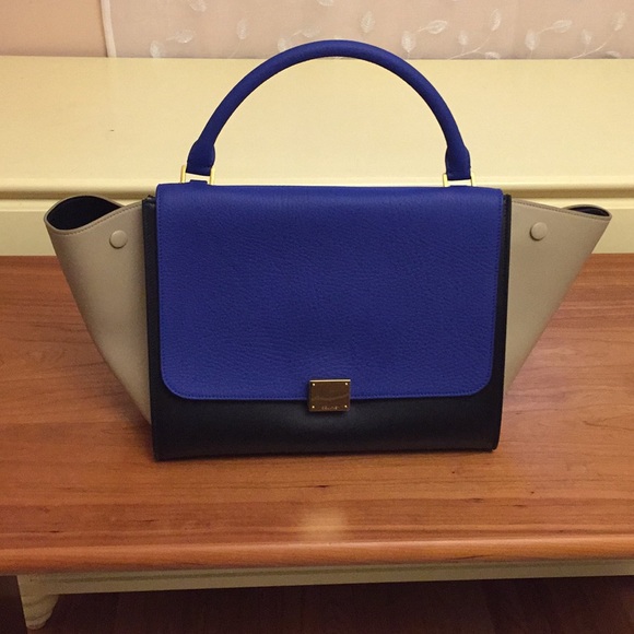 Celine tri-color Trapeze Tote - Picture 1 of 6